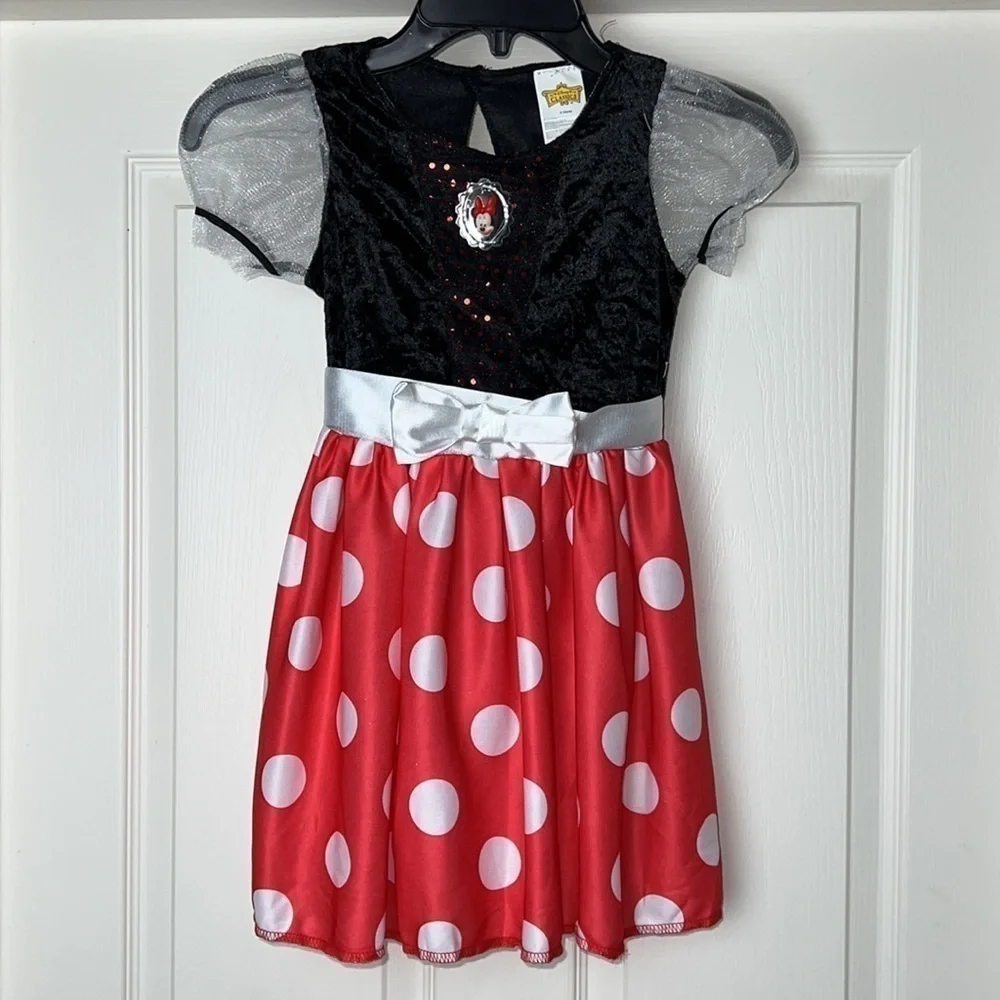 Minnie Mouse Child Red, Black & White Disney Dress Costume - Size Small (4/6X)